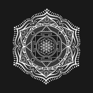 At The Center of Your Being - Lao Tzu Tao Te Ching Mandala T-Shirt