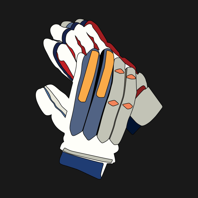 Cricket Batting Gloves Clipart by VectorPB