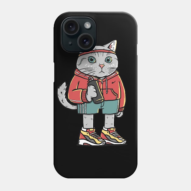 Runner Running Cat Sport Club Phone Case by Cat Lover Studio