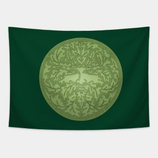 Greenman Of The Forest Tapestry