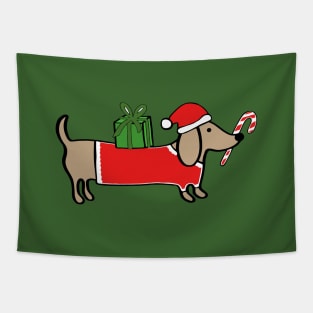 Christmas dachshund Tapestry