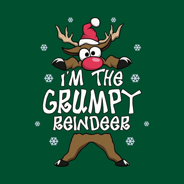 I’m The Grumpy Reindeer Family Matching Christmas Pajamas by FrontalLobe