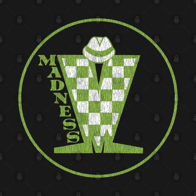 Madness Vintage Plastisol Texture Checkerboard Green & White by Skate Merch