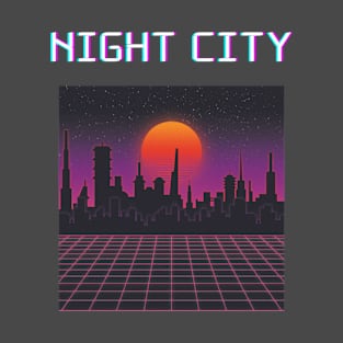 Night City Cyberpunk Retrowave T-Shirt