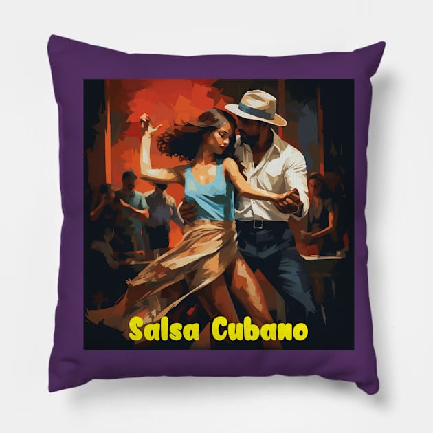 Salsa Cubano Pillow by Joe Neckbone's Hangout