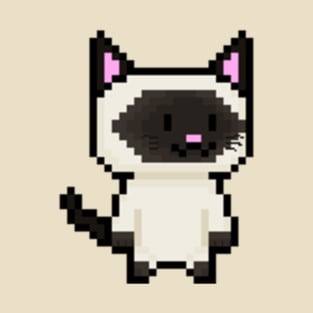 Pixel Siamese Cat T-Shirt