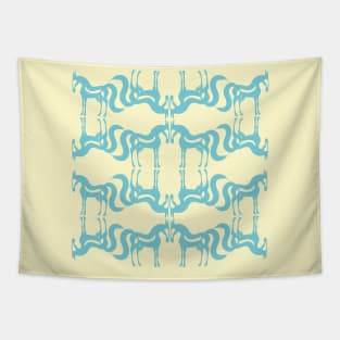 The Essence of a Horse Ornament (Cream and Blue) Tapestry