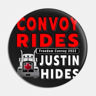 TRUCKERS FOR FREEDOM CONVOY TO OTTAWA CANADA JANUARY 29 2022 RED AND WHITE LETTERS Pin