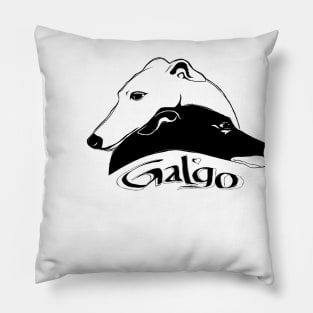 Yin Yang Galgo Dog Pillow