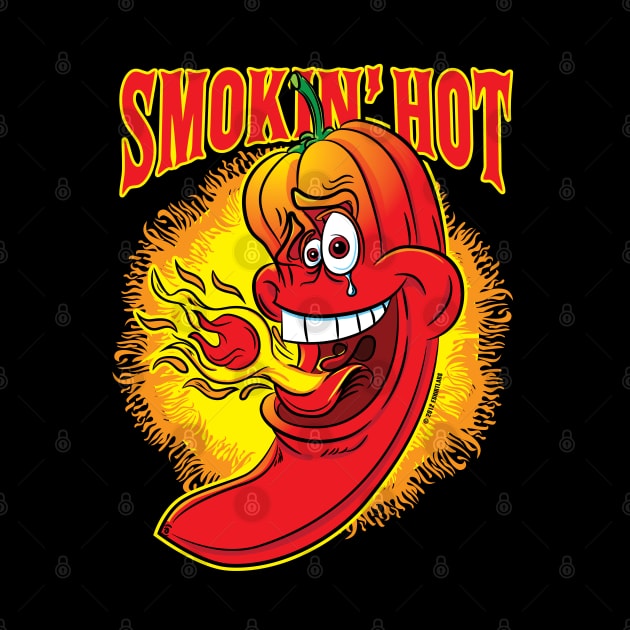 Smokin Hot Spicy Flaming Red Hot Chili Pepper by eShirtLabs