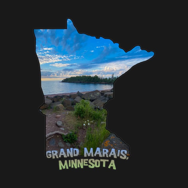 Minnesota State Outline - Grand Marais by gorff