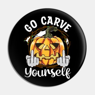 Funny Carved Pumpkin Men Women Funny Halloween Pin