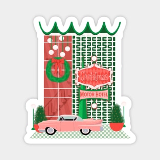 Christmas Motor Hotel Magnet