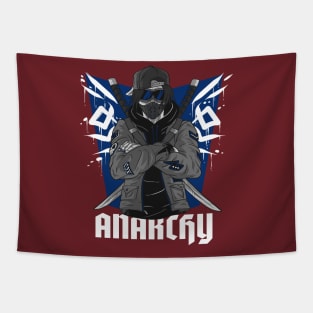 anarchy, swords, game, masks Tapestry