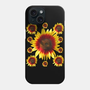 colorful, blooming sunflowers, sunflower, flowers Phone Case