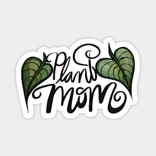 Plant Mom Giant Green Leaves Magnet