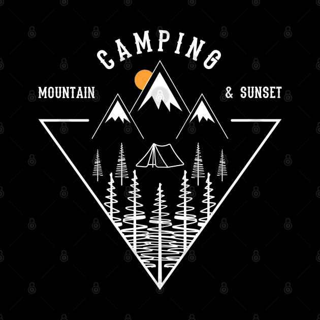 Camping Mountain & Sunset by VecTikSam