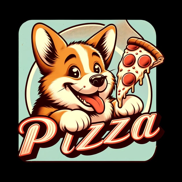 Funny Pizza Cute Corgi Dog Lover by dukito