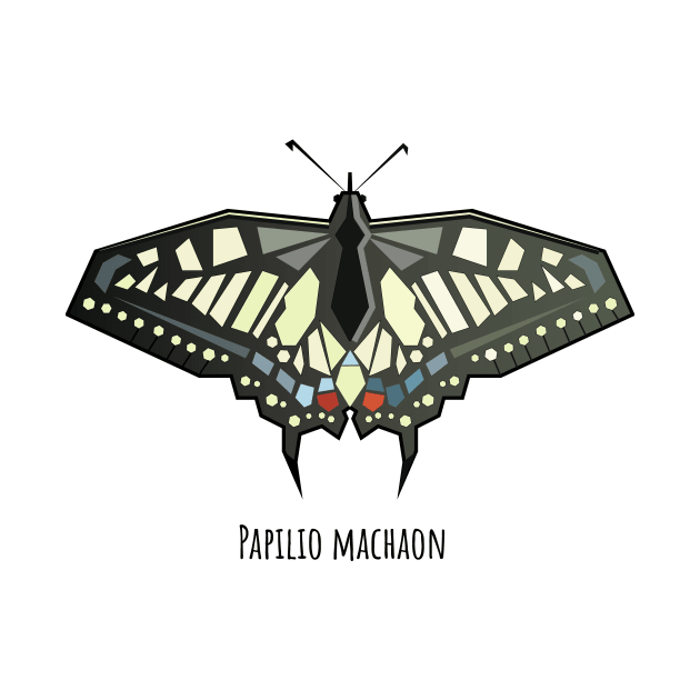 Papilio machaon swallowtail butterfly by Kirovair