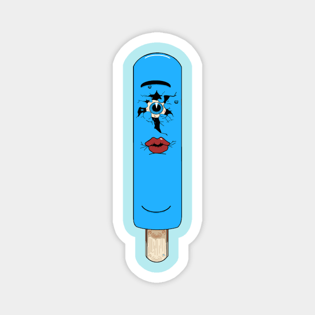 Blue Popsicle Magnet by Zenferren