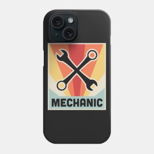 Vintage 70s Style Mechanic Poster Phone Case