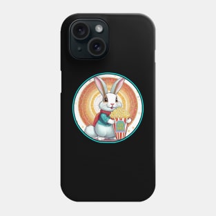 Rabbit and popcorn Phone Case