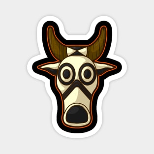 Ancient african aboriginal cow mask design Magnet