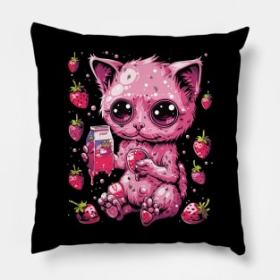 Cat Strawberry Jewelry Pillow