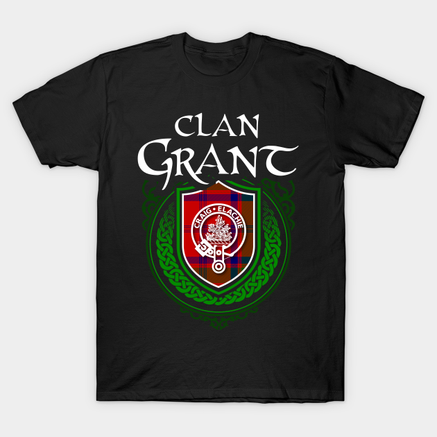 Clan Grant Surname Scottish Clan Tartan Crest Badge - Scottish Clan - T-Shirt