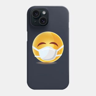 Emoji Emoticon Happy Face Mask Face Cover Pattern Phone Case