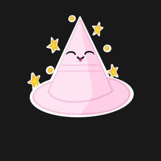 Pink Cute Witch Hat T-Shirt