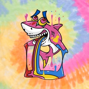 Trippy Cartoon Shark T-Shirt