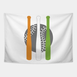 Indian Baseball Bat Ball Helmet Fan India Flag Tapestry