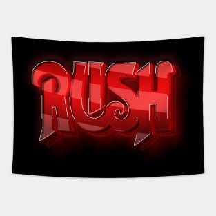 Rush - Red 3D Tapestry