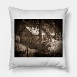 Winter Cabin Pillow