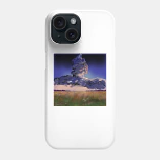 A field of flowers in the middle of rain clouds Phone Case