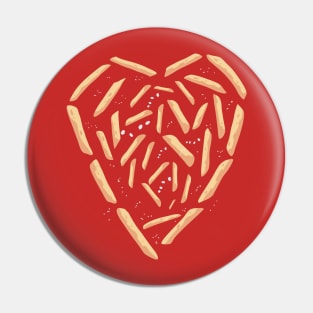 French Fries Lover Heart Pin