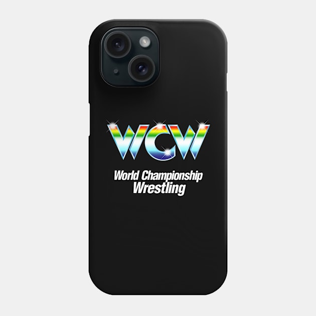 WCW Rainbow Logo Phone Case by Authentic Vintage Designs