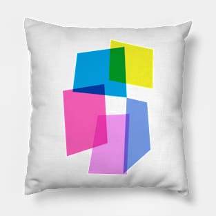 Vibrant Retro Colorful Geometric Shapes Pillow