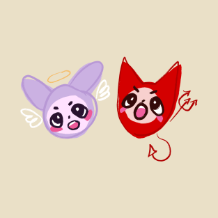 devil and angel bestie bunnies!! T-Shirt