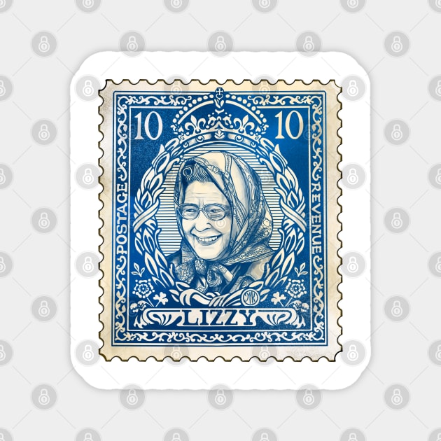Queen Stamp Magnet by Marike Korting Art