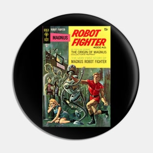 Gold Key Magnus Robot Fighter Comic Book Cover Pin