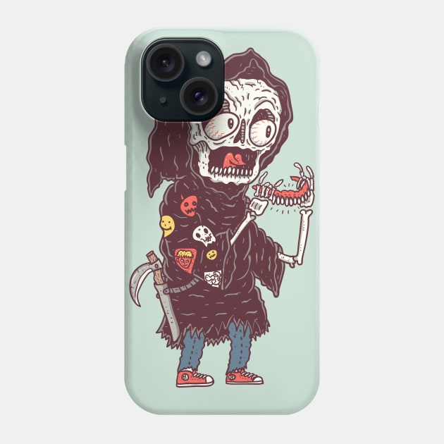 Grim Reaper's Fake Teeth Phone Case by hex