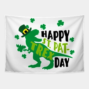 Kids Happy St Pat Trex Day St Patricks Day Toddler Boys Tapestry