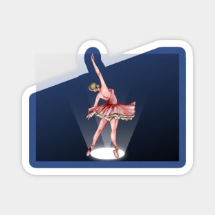 Ballerina on Spotlight Magnet