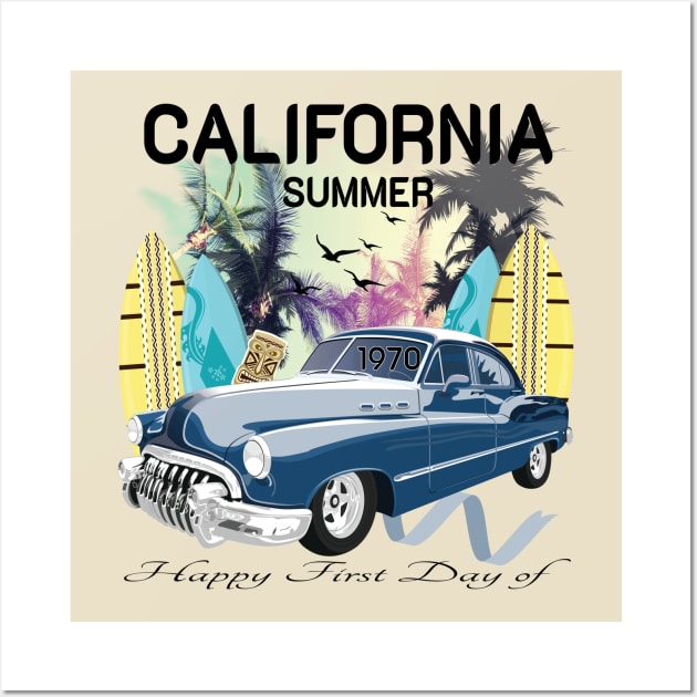 Canvas Print California vintage stickers grunge collection 