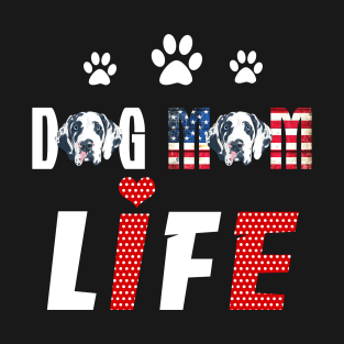 Great Danes Mom Life Patriotic America 4Th Of July T-Shirt