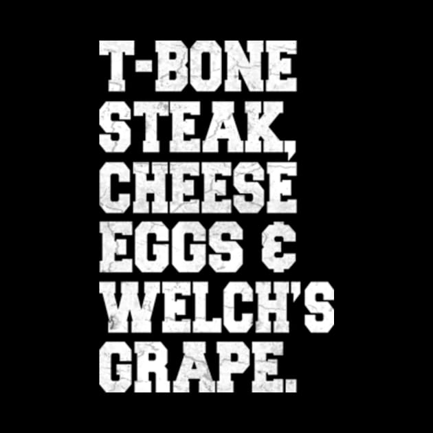 T-Bone Steak, Cheese Eggs, Welch's Grape - Guest Check by Rainbowmart