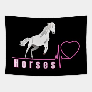 Horse majestically beautiful love Tapestry