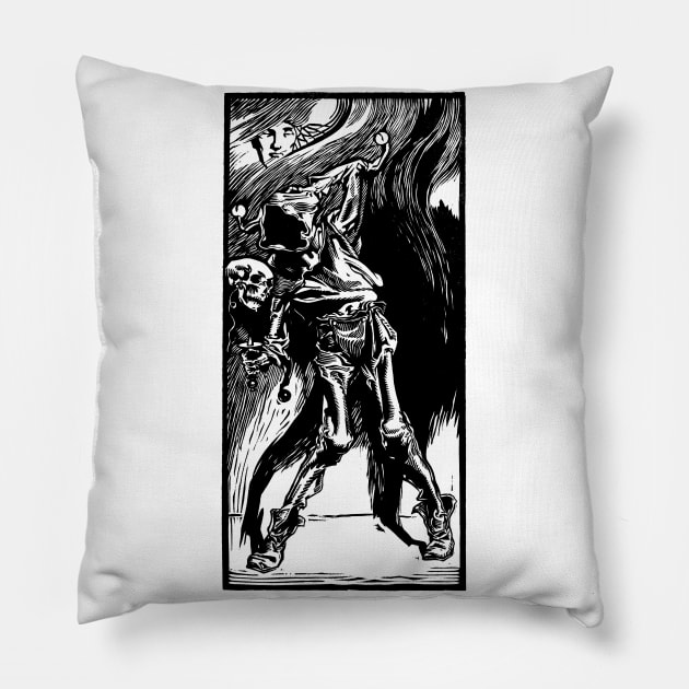 Death as a Jester Pillow by UndiscoveredWonders